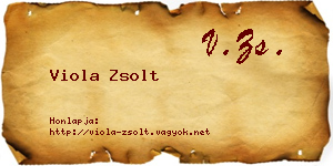 Viola Zsolt névjegykártya