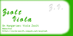 zsolt viola business card